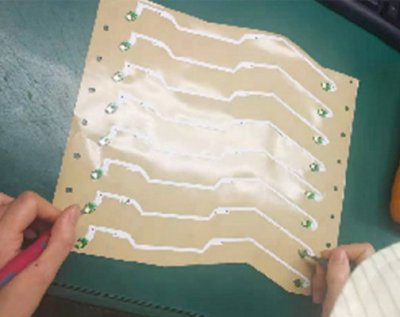 PVC表面0.2mm以下铜丝埋入焊接案例